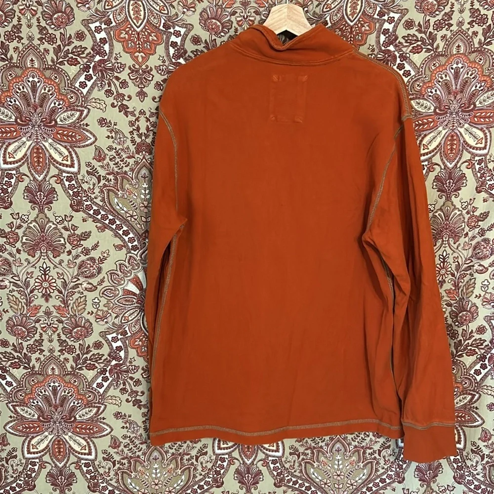 TIMBERLAND L burnt orange pullover 3/4 zip jacket or sweatshirt